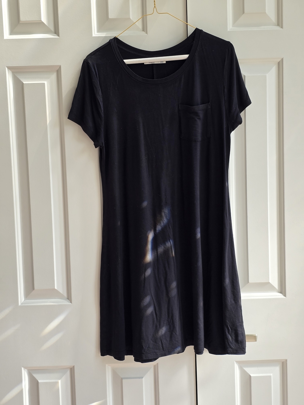 Arizona Jean Co Black Short Sleeve Pocket Tee Dress